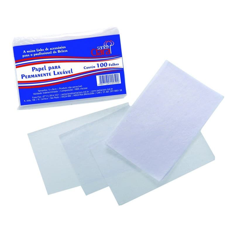 Papel Para Permanente Kit Com 600 Unidades - Santa Clara