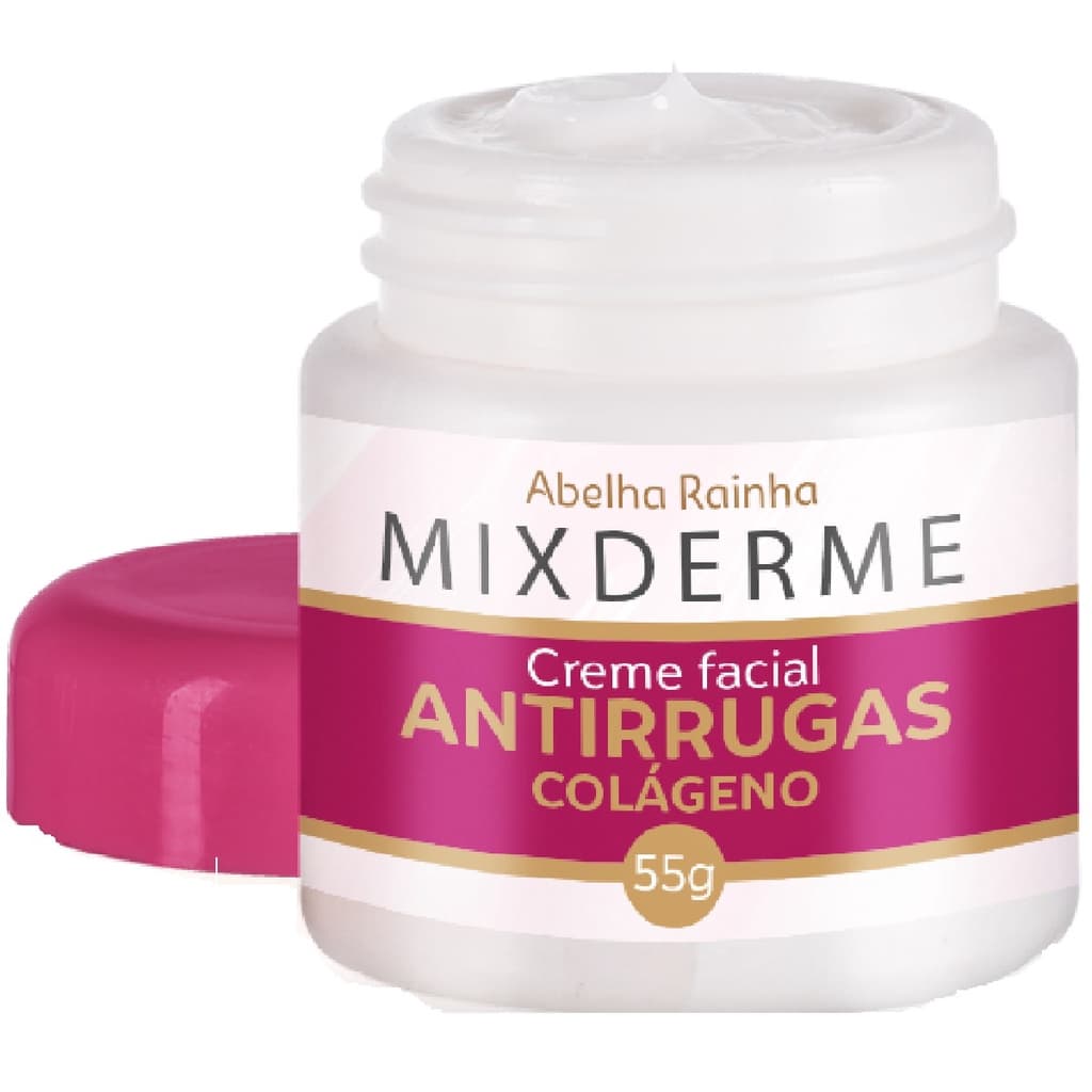 Creme Facial Antirrugas Colágeno Mixderme Abelha Rainha 55g