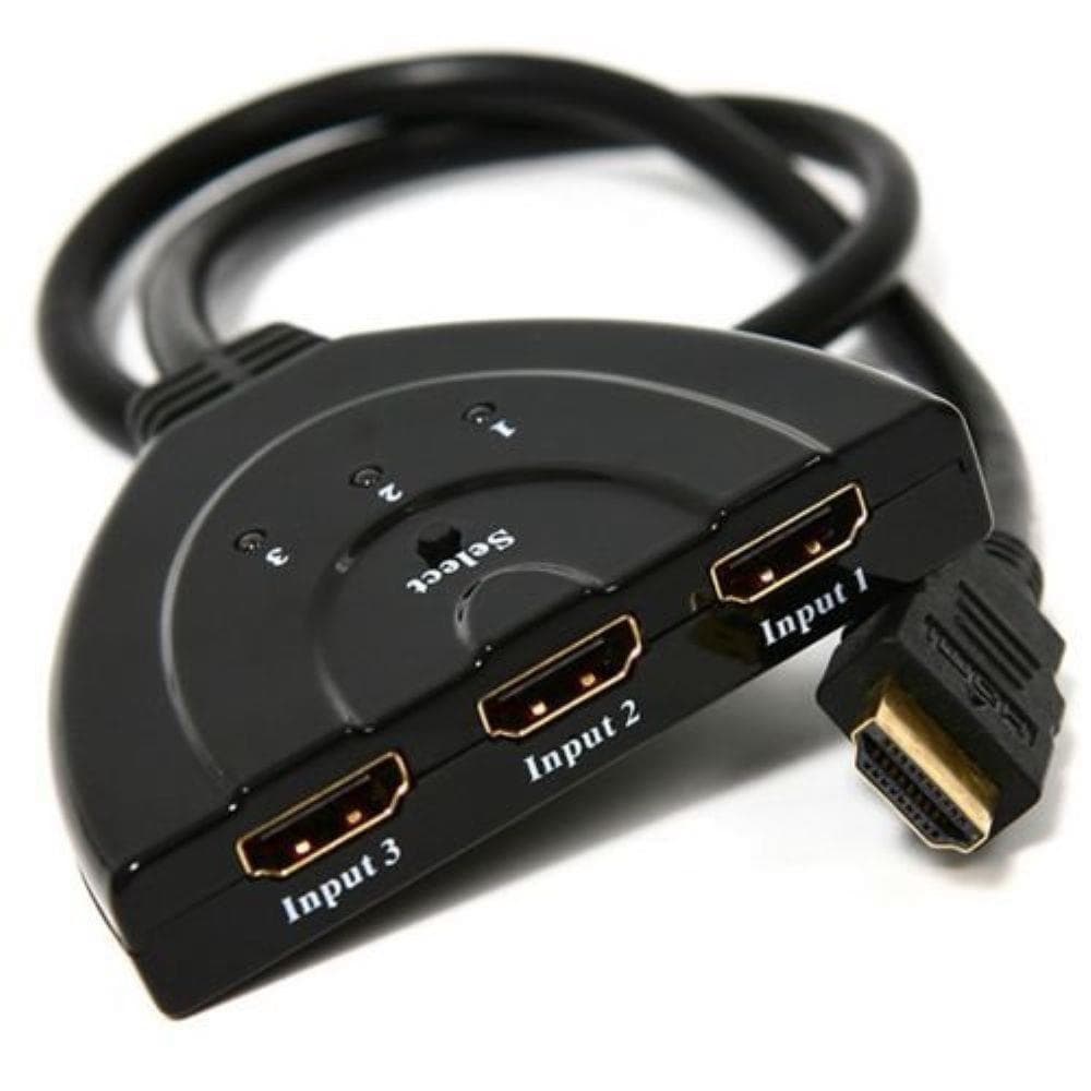 Hub Hdmi Switch 3x1 Adaptador Cabo 3 Entradas E 1 Saída