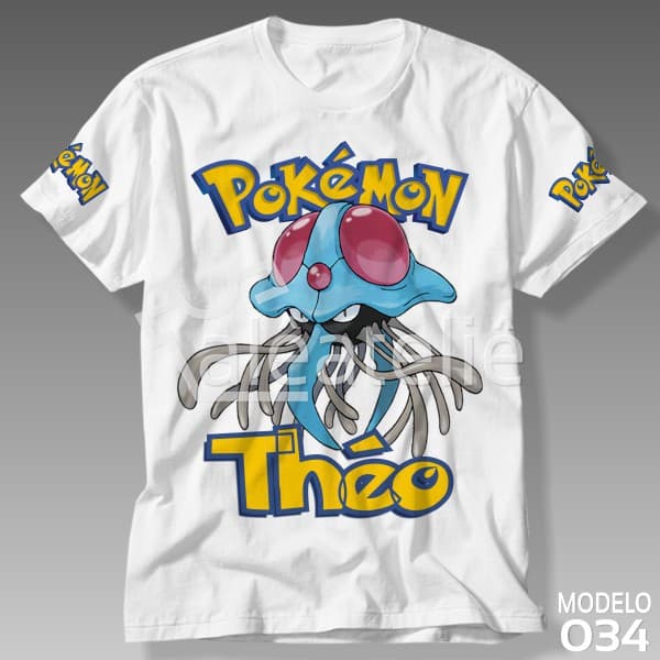 Camiseta Tentacruel Pokemon Go Pokebola Jogo Game Infantil Adulto Personalizada