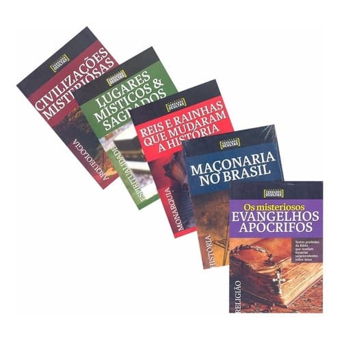 Coleção Verdades Ocultas Com 5 Livros - Cavaleiros, Civilizações, Lugares Misticos, Maçonaria E Etc