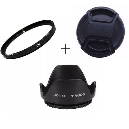 Tampa + Filtro Uv + Tulipa Parasol 82mm Ø82 Nikon Canon