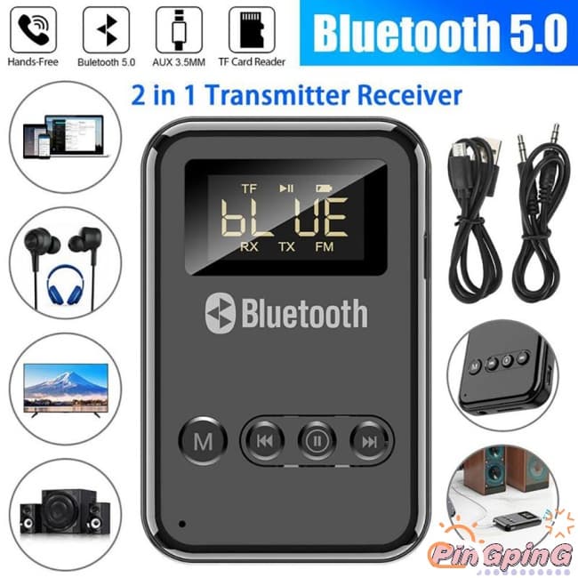 Mini MP3 K6 Transmissor Compatível Com Bluetooth 5.0 Receptor Auxiliar De 3,5mm Jack Adaptador Sem Fio Fm Computador Walkman