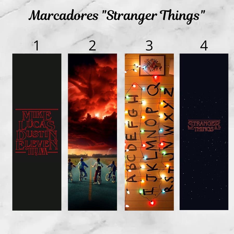 Marcador de pagina Stranger Things - Plastificado com ou sem tassel