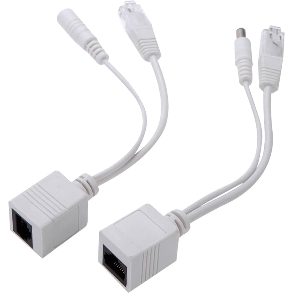 1 Par Cabo Adaptador Poe Injetor + Separador