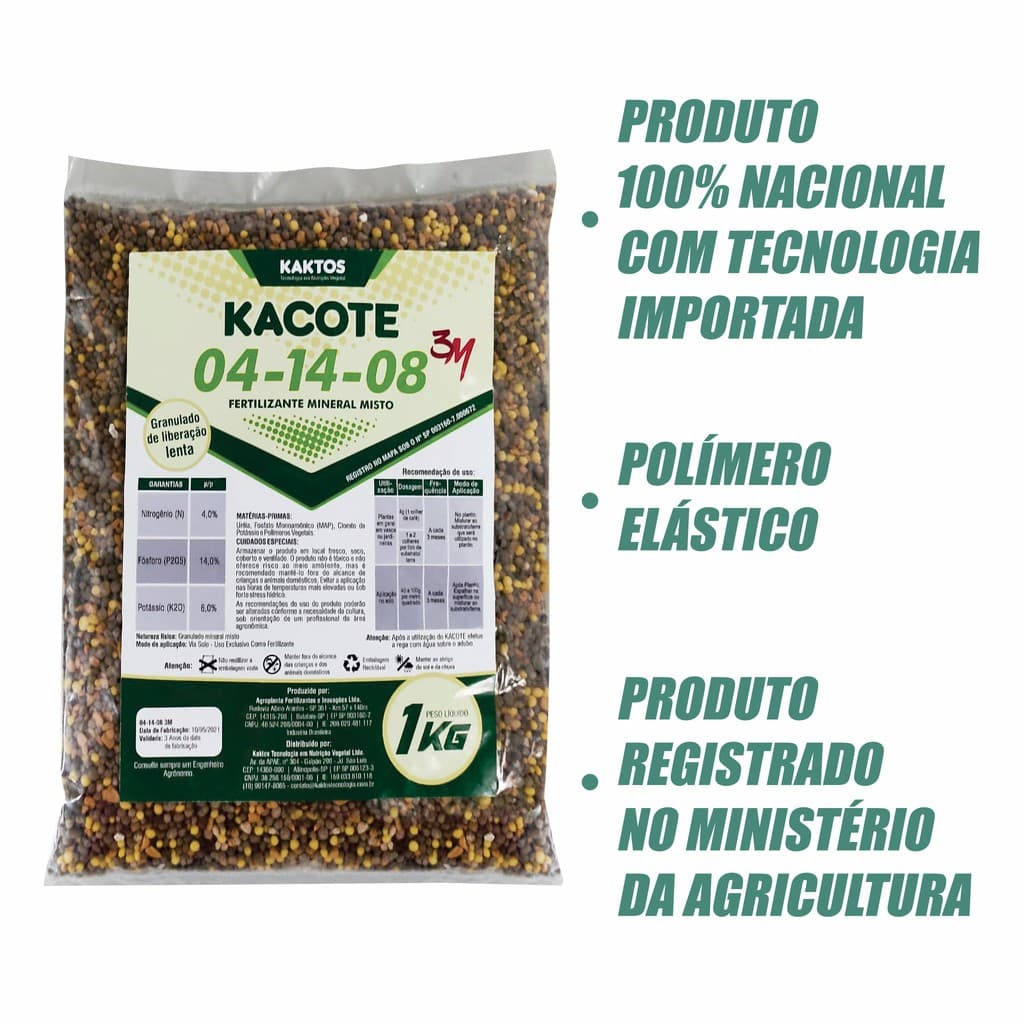 Adubo Liberação Lenta 1kg 04-14-08 3m Orquideas Rosas Do Deserto