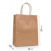 SACOLA de Papel Kraft 18x10x22 ( 50unid Promoção )
