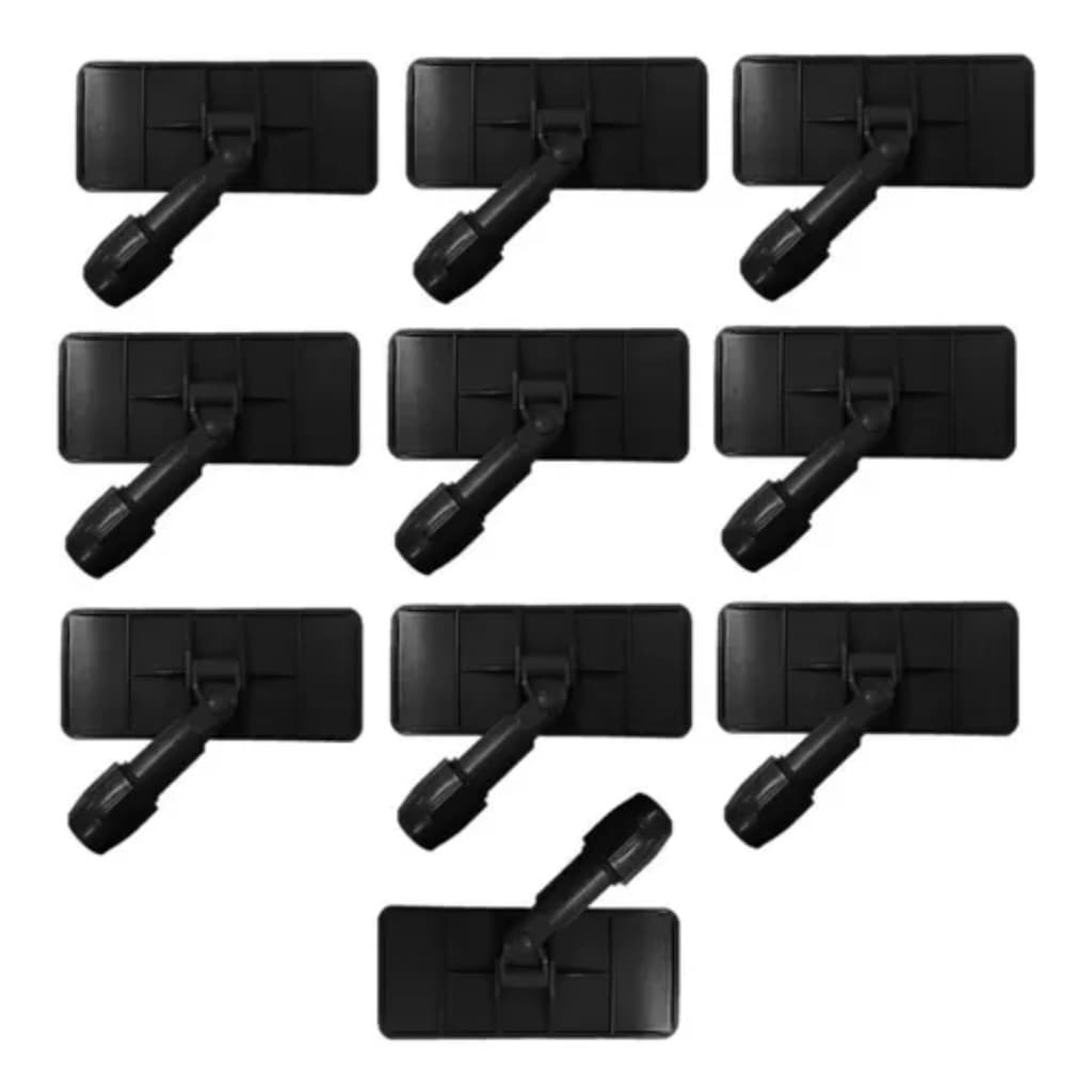 Suporte Lt P/ Fibras Preto - Kit 10 Unid