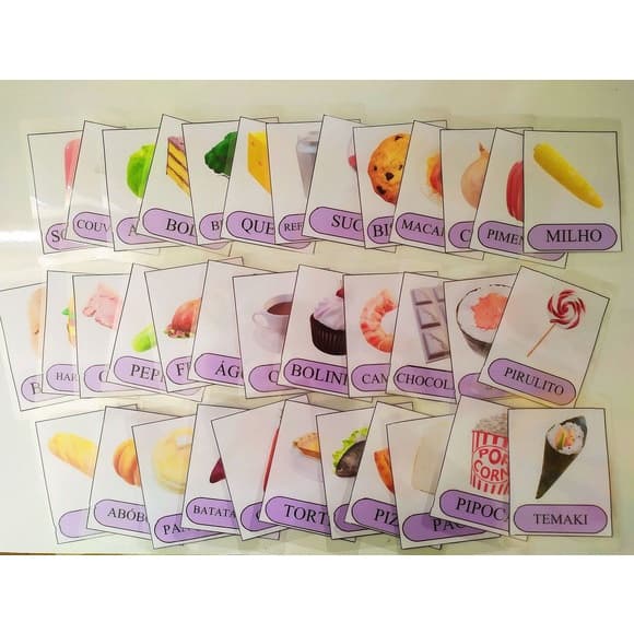 Flashcards: comidas e bebidas