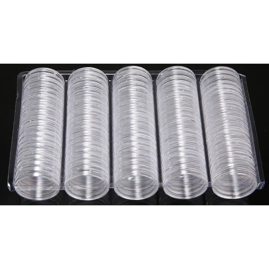 100 capsulas de 25mm para moedas