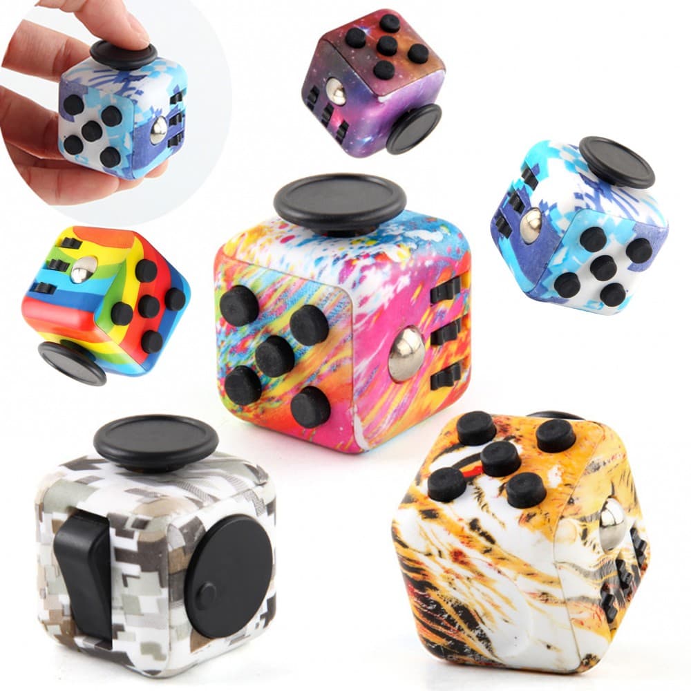 Fidget Cube Stress & Anxiety Reliever Idea Maker Ajudante De Estudo Para Trabalho Escolar Em Casa