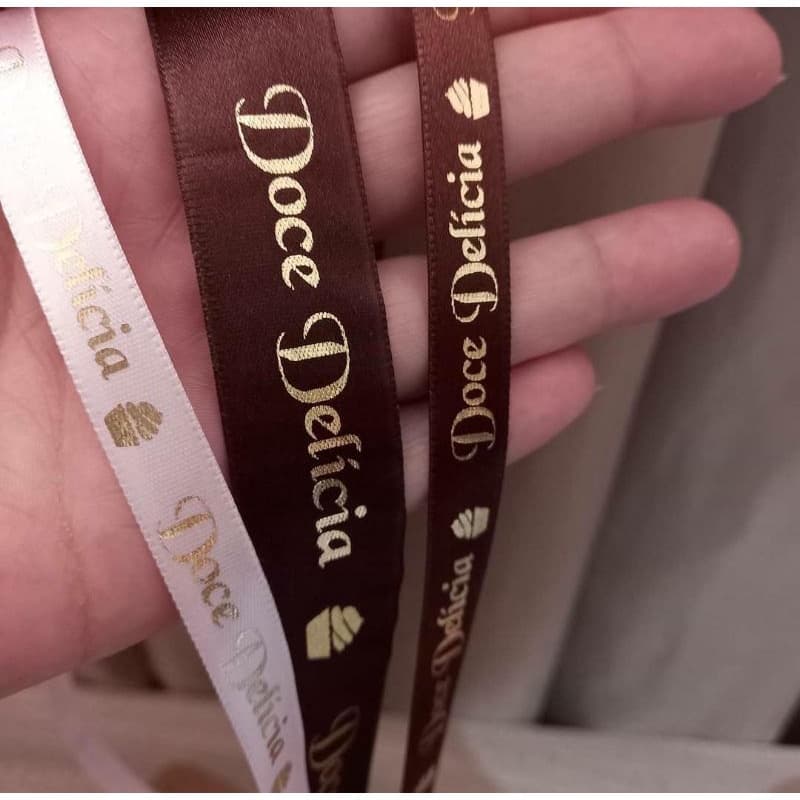 Fita De Cetim  Personalizada 10mm- 10 Metros