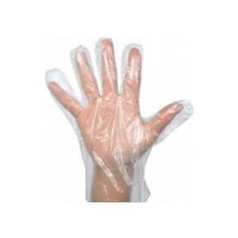 Luva Descartável Plastica 100 Un Transparente Ambidestra Lanchonete FastFood Manicure Domésticos