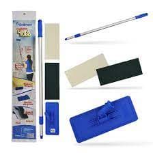 Rodo Limpa Tudo 360 G -  Pega Fibra Conjunto Suporte Lt Bralimpia 1 Cabo 2 Fibras 1 Suporte