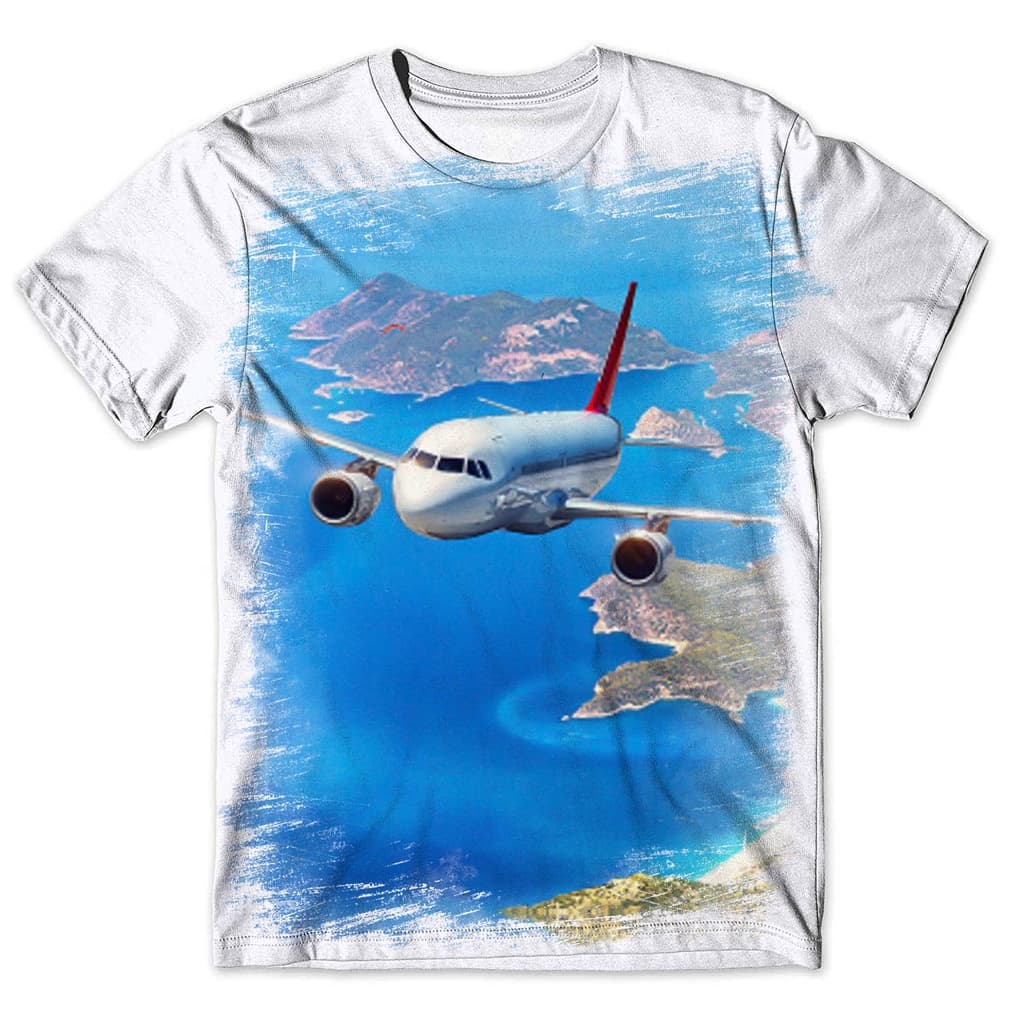Camisa Camiseta Masculina Avião Jato 1