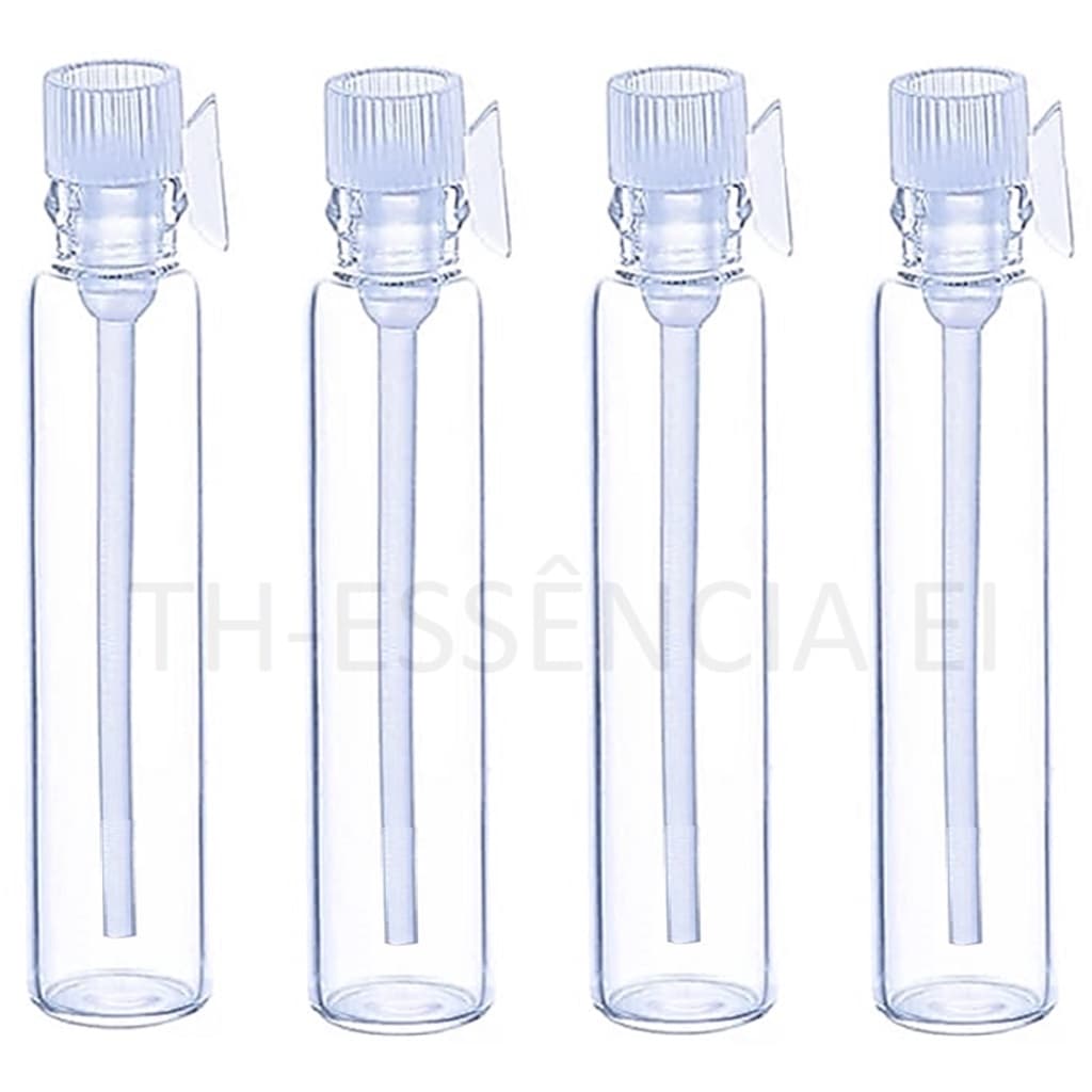 100 Flaconetes 1ml De Vidro Para Amostras de Perfume Frasco Com Tampa Pressão