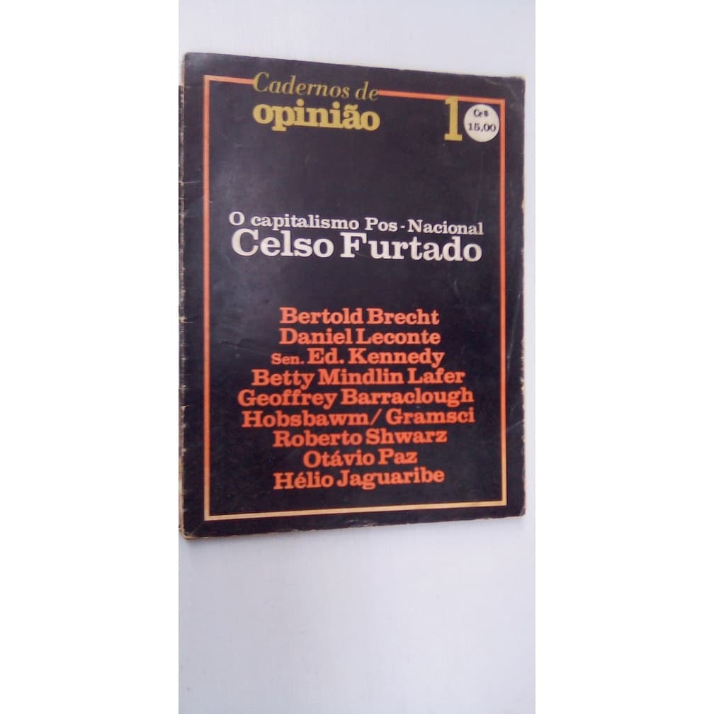 Revista Cadernos De Opinião 1 - Celso Furtado O Capitalismo - 1974