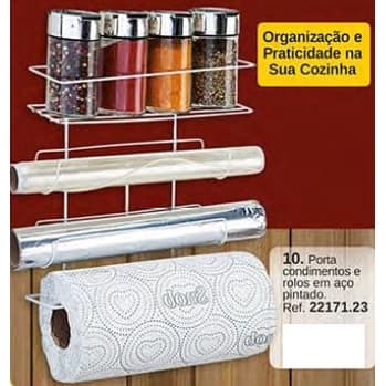 Suporte Porta Papel Toalha 4 em 1