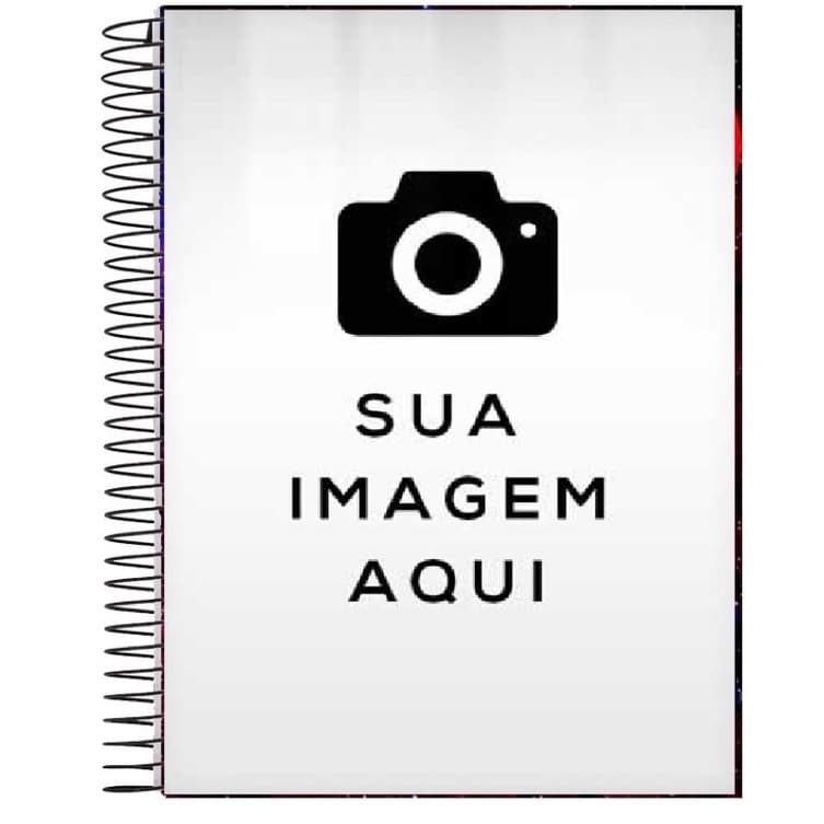 Caderno 1, 10 ou 20 Matérias personalizado com sua imagem ou Logo, Artista, o que desejar na Capa