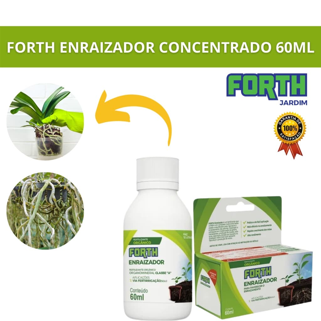 Fertilizante  Adubo Forth Enraizador 60ml - Rende 12 Litros
