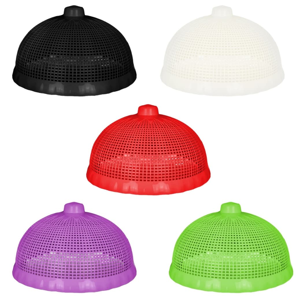 Kit 5 Cobre Bolo Telado Protetor Alimentos Redondo Plástico 33x18cm