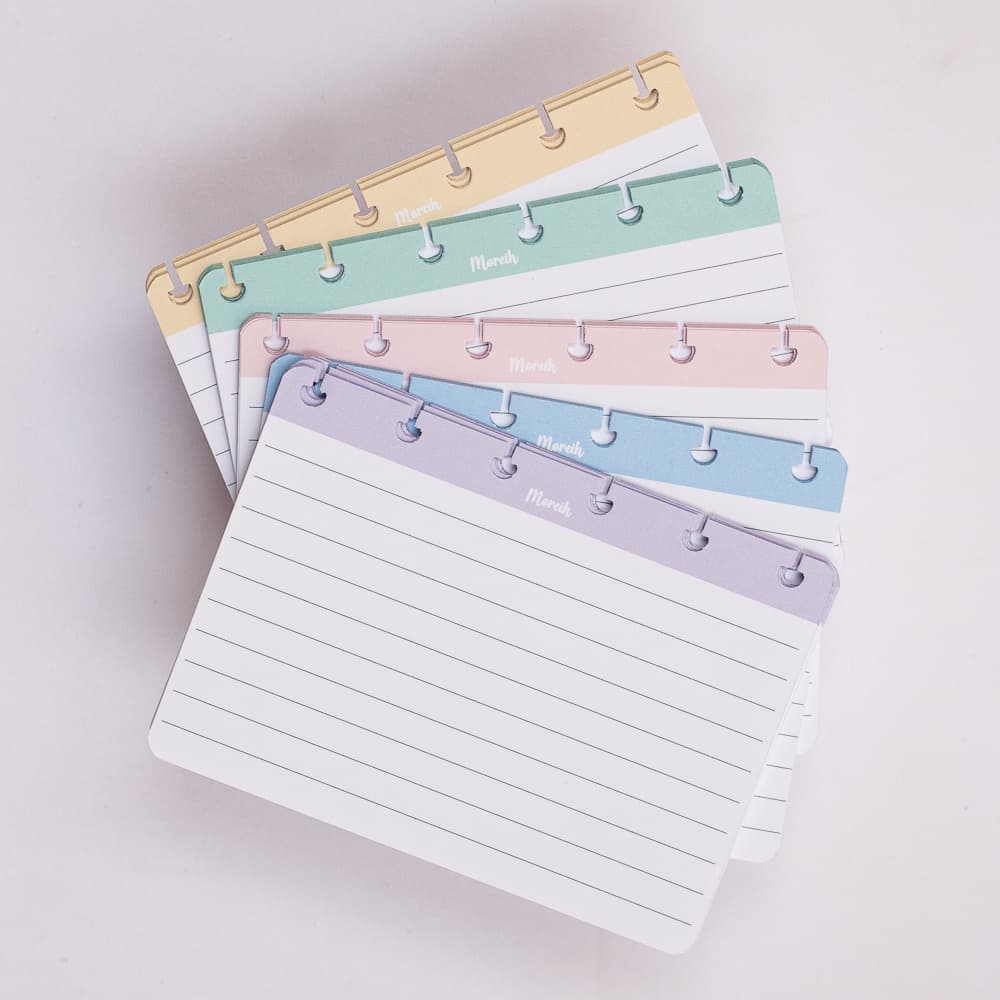 Fichas para caderno de discos para estudos pautadas