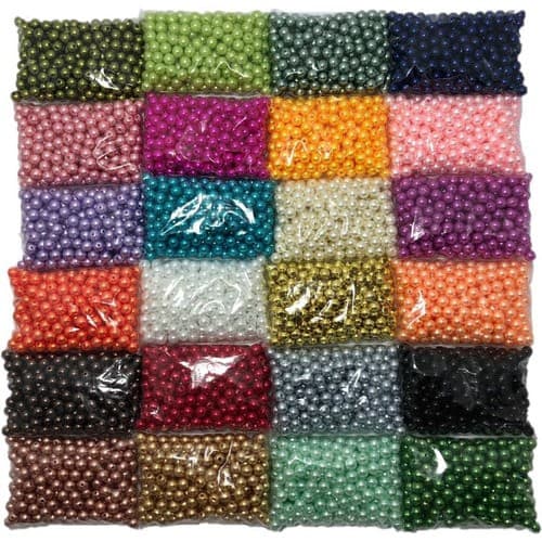 500 Unidades de Miçangas/Bola Conta De Plástico ou ABS 6mm Várias Cores