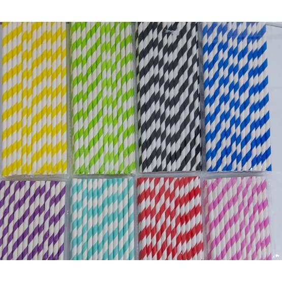 14 pacotes canudos listrado com 25 unidades cada