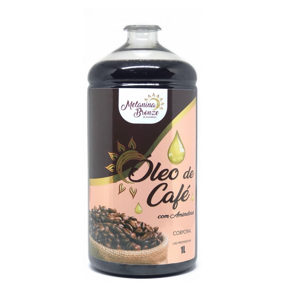 Óleo De Café Com Amêndoas Melanina Bronze 1L