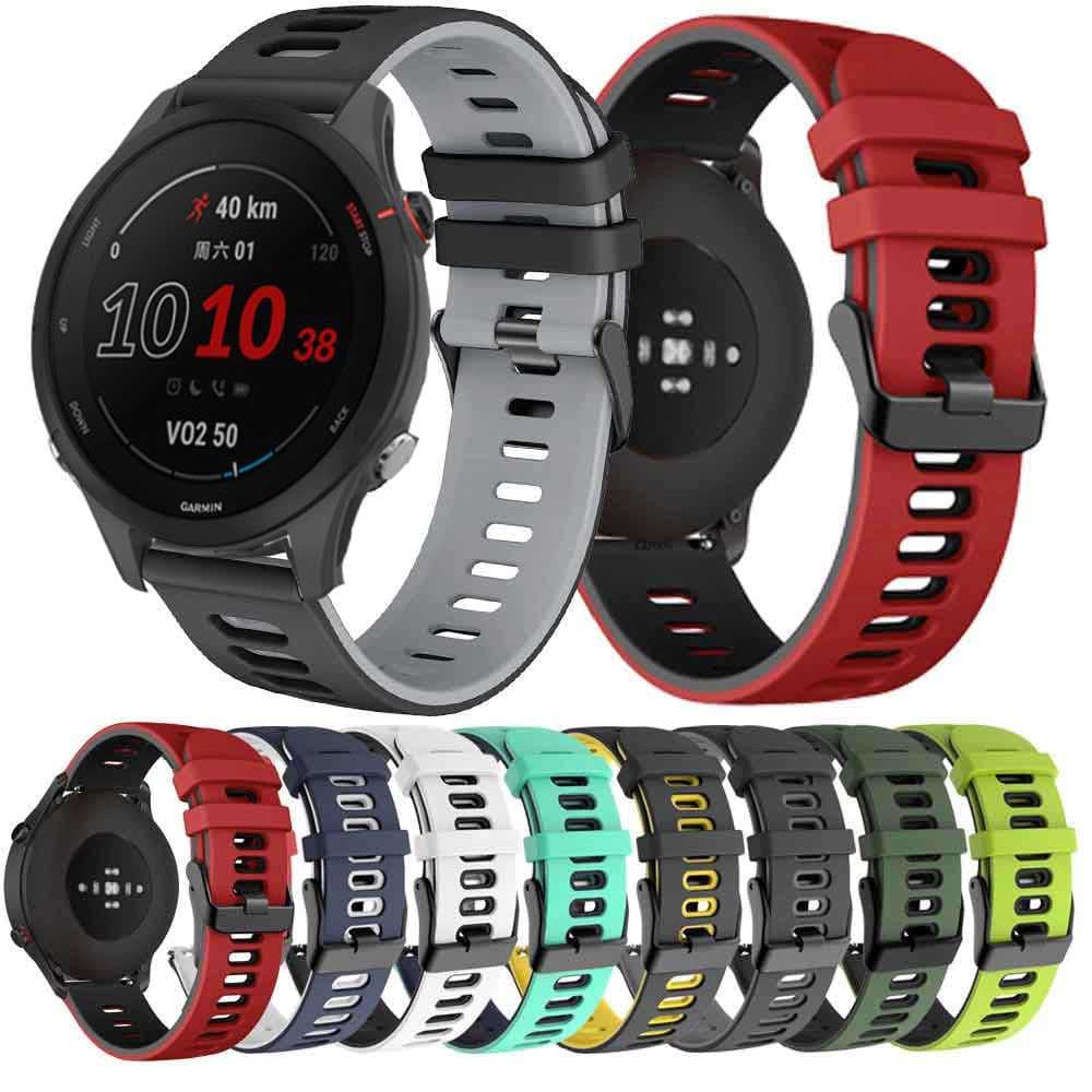 Pulseira De Relógio De 20mm 22mm Para Garmin Forerunner 255 55 245M , Esportiva De Silicone Venu 2 2Plus SQ/Vivoactive 3