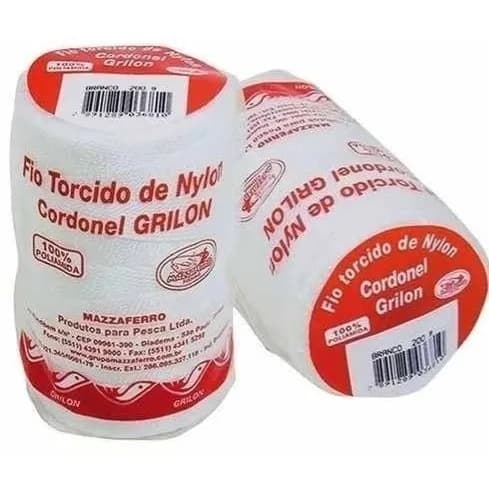 Fio Torcido Encala 210/24 Grilon 200 Gramas Branco 300 Metros Mazzaferro