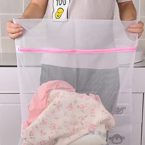 Saco 47x57cm Com Zíper Lavar Roupas Intima Delicadas Meias