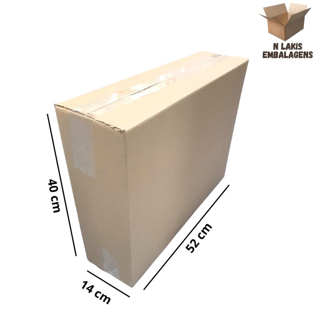 10 caixas de papelão 52x14x40 modelo maleta