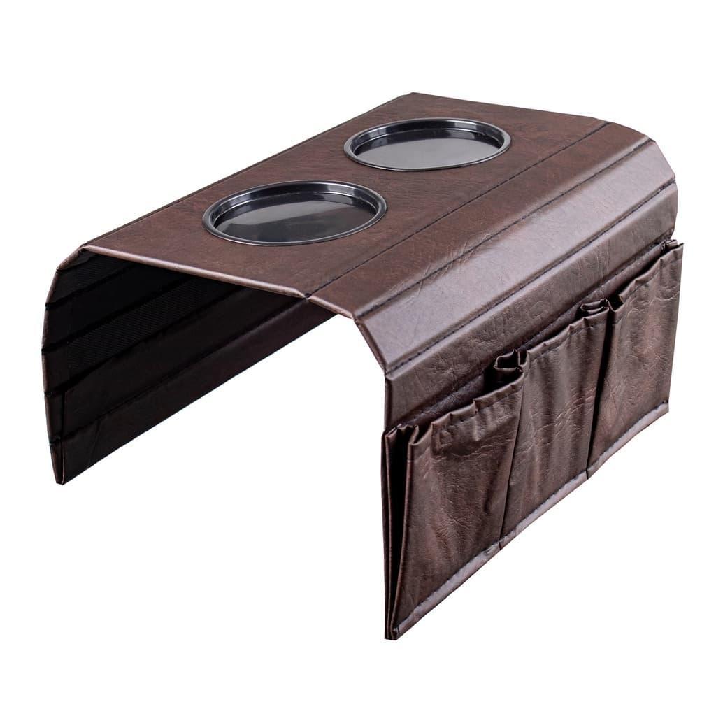 kit 2 Suporte para Braço de Sofa Porta Copo, Controle e Objetos Corino Promoção