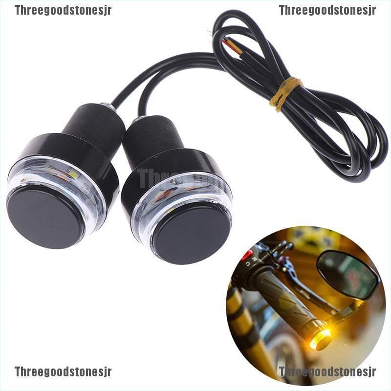 Trbr 2 Peças Indicador De Claro Led De Seta / Seta Para Guidão De Motocicleta Jr