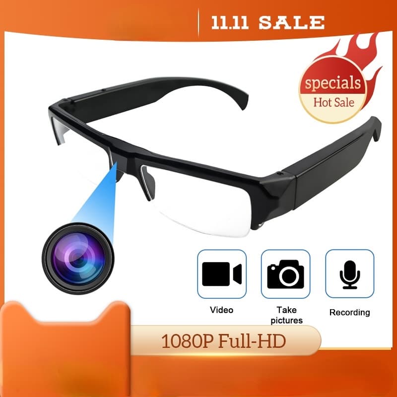 2026 Novos Mini Óculos De Câmera 1080p HD Condução Ciclismo Vídeo Inteligente Meio Aro Com Filmadora Para Ao Ar Livre