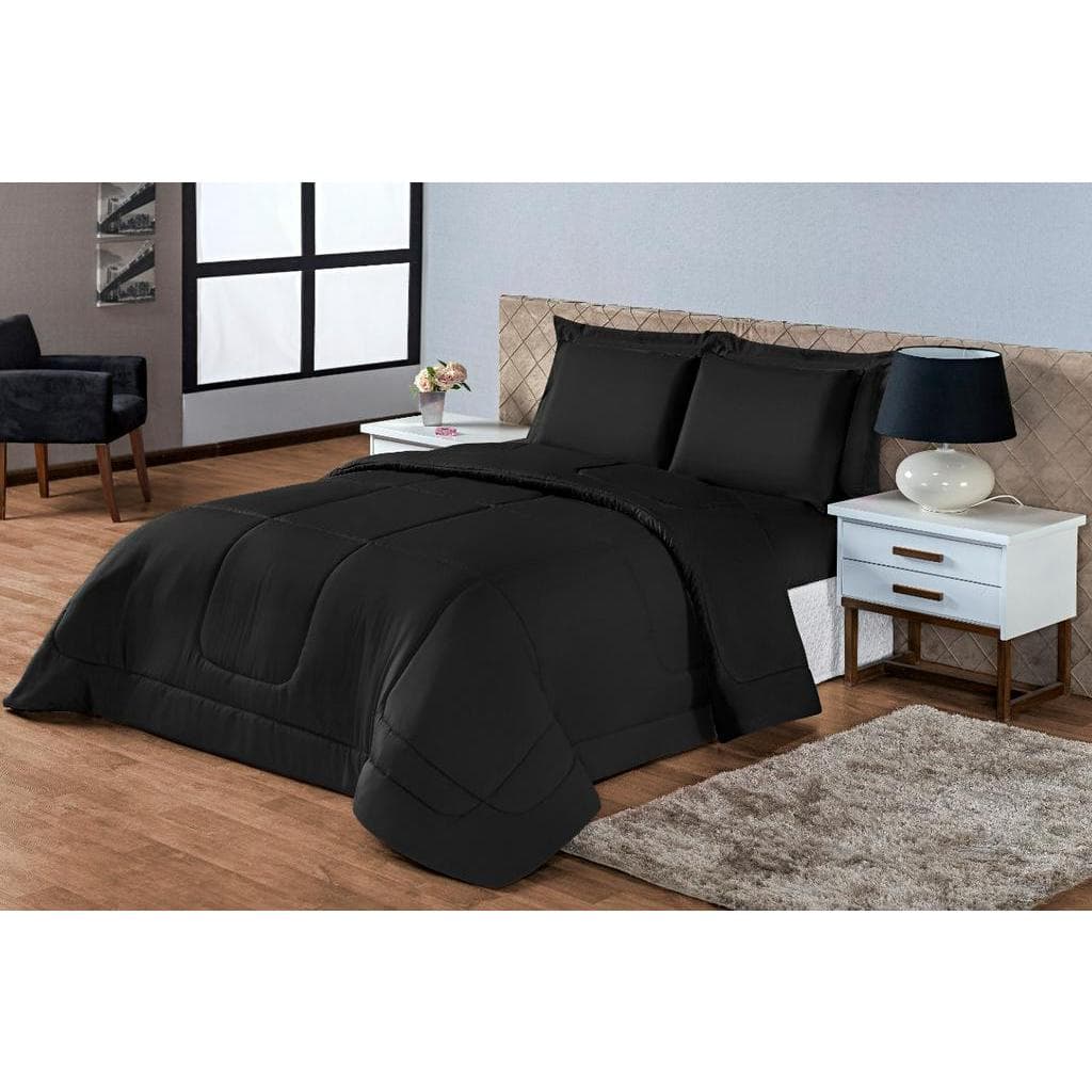 Kit Edredon Ternura Casal Queen 5 Peças Dupla Face