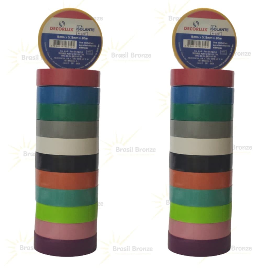 20 Fitas Decorlux Cortada e Inteira Bronzeamento