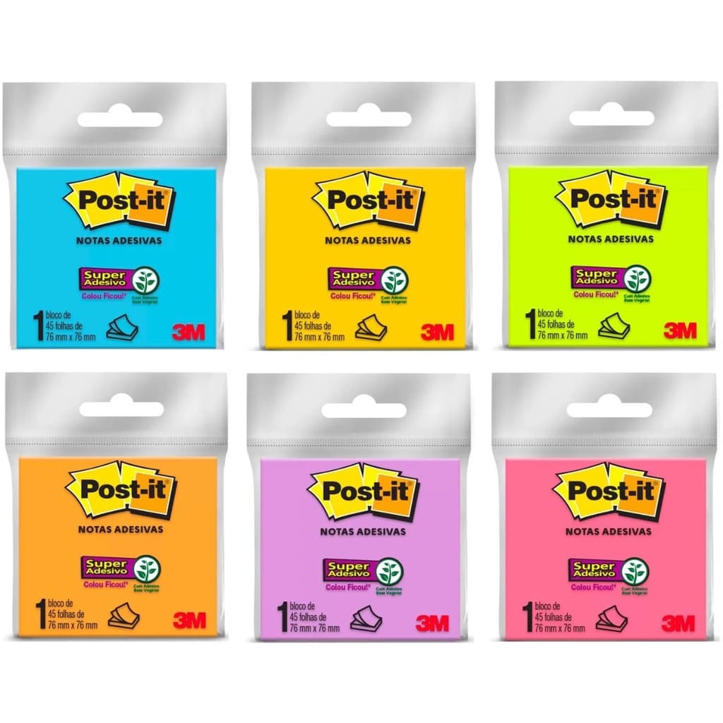 Bloco de Notas Adesivas Post-it 45 Folhas 76x76