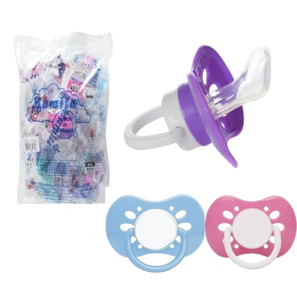 Chupetas Borboleta Bico Silicone 25 Unidades