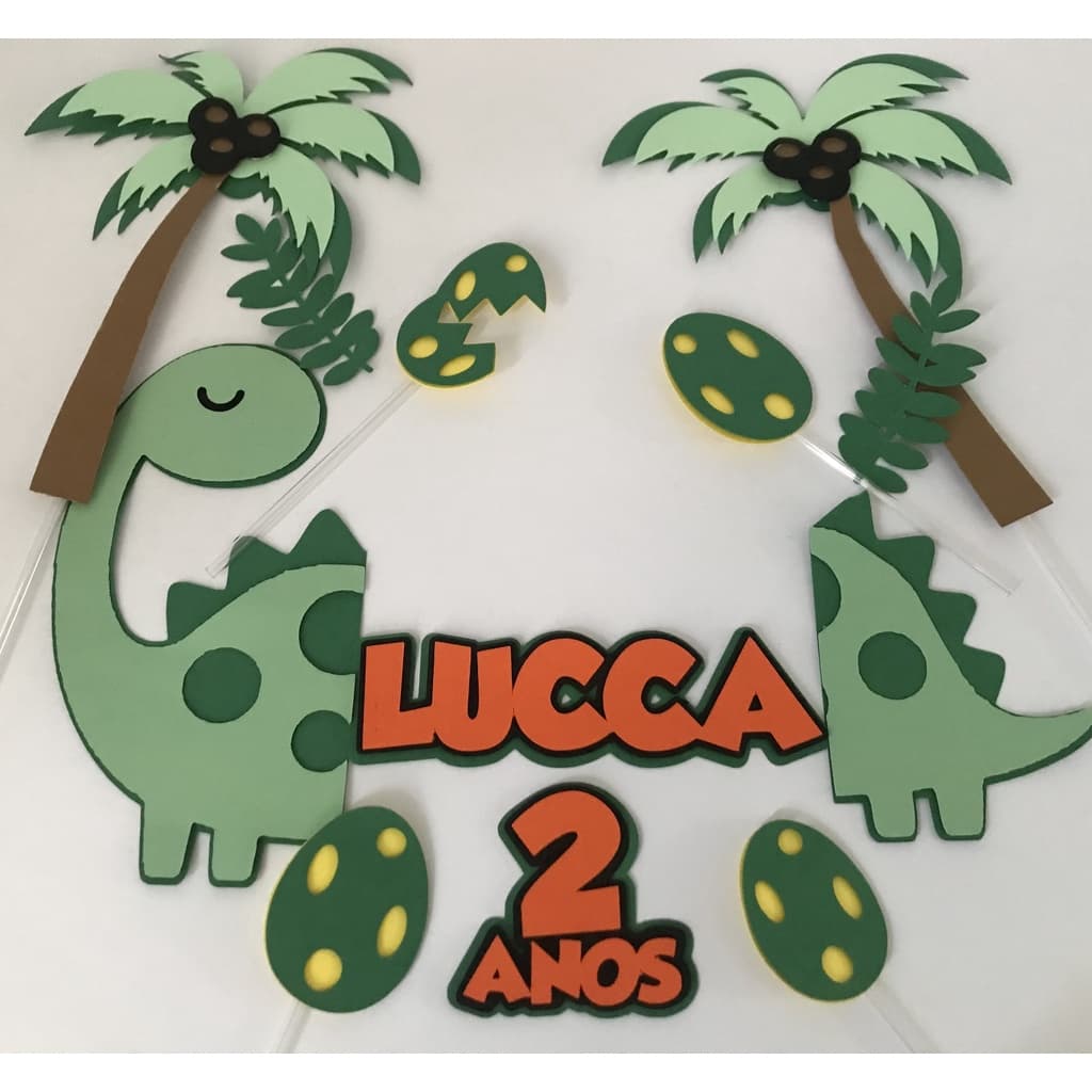 Topo de Bolo Dino Baby