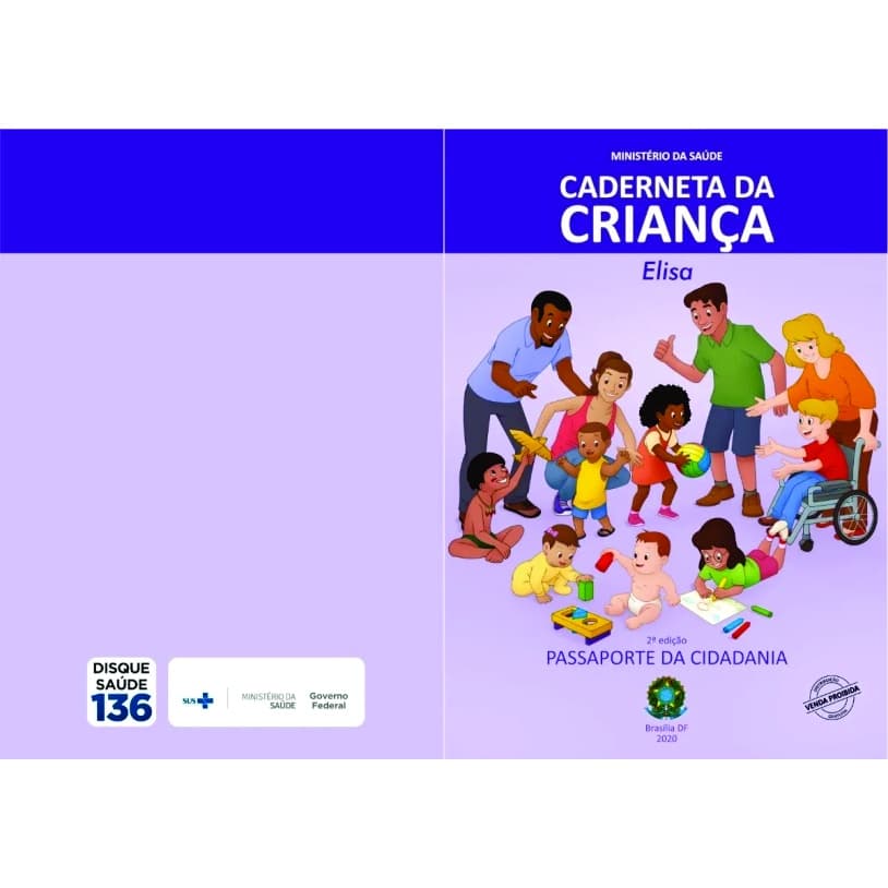 Agenda Do Bebê Caderneta De Vacinação Personalizada Com Nome