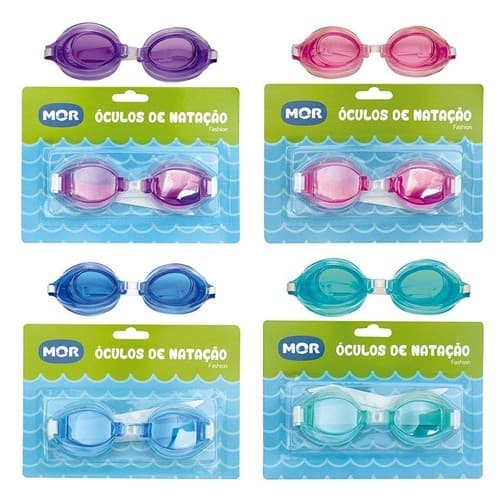Óculos de Natação Infantil Mor Original Antiembaçante PVC Macio Ajustável Proteção UV