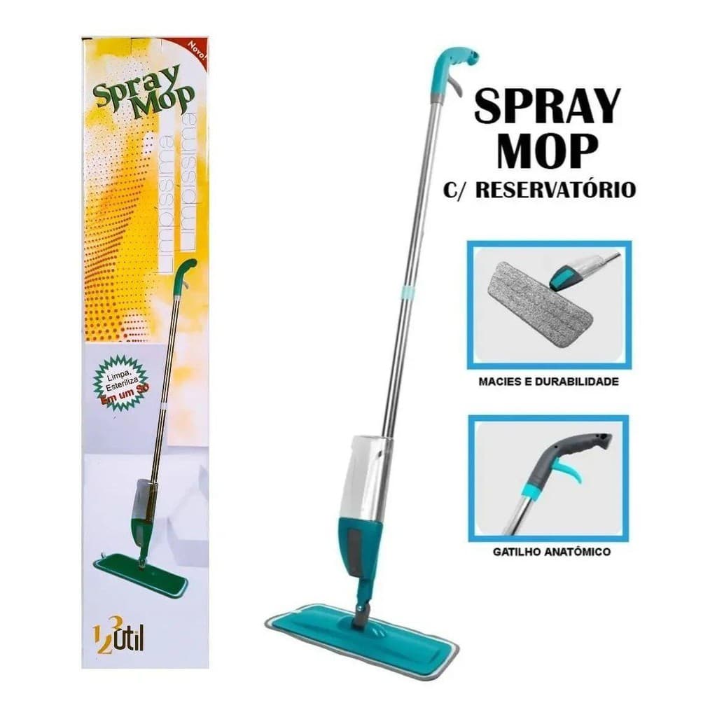 Mop Spray Magico Com Reservatorio Rodo De Limpeza Microfibra Refil