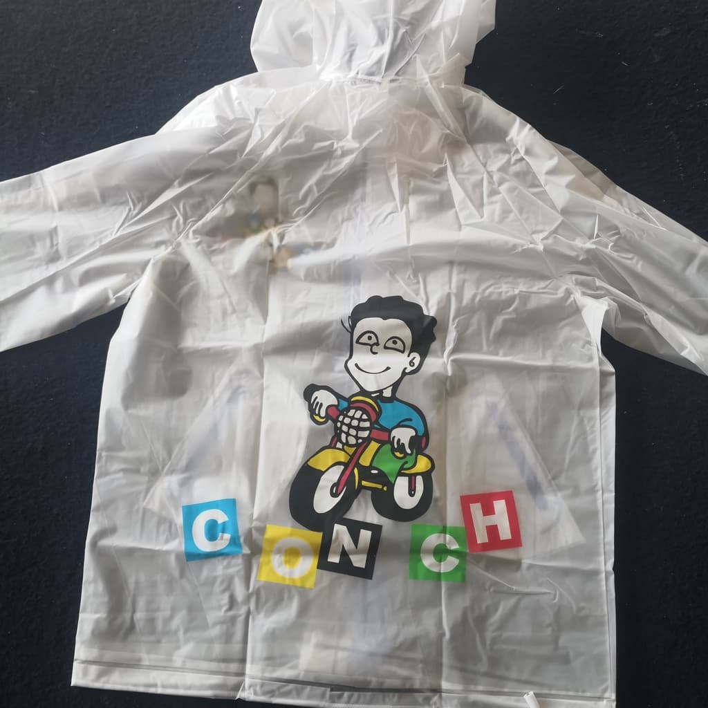 Capa de chuva infantil menino menina com capuz e bolsos PVC YE20B