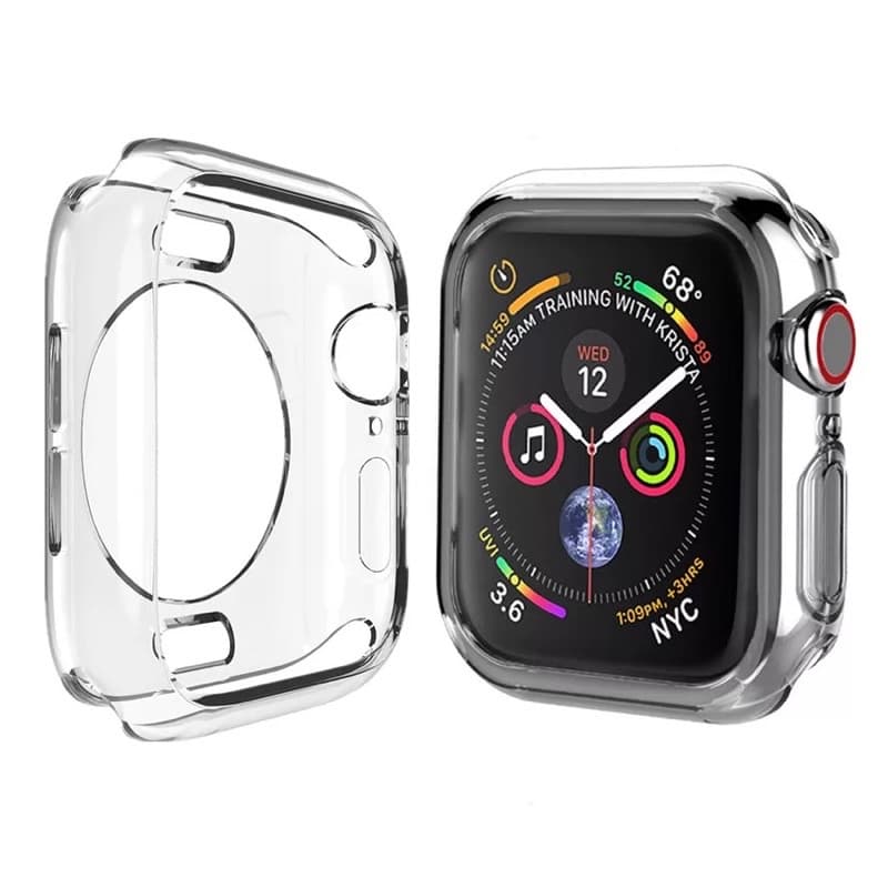 Capa Case Bumper (Aberto) com Abertura na Tela para Apple Watch Silicone Smartwatch Apple Watch Iwo 12 13 HW12 HW16 X8 X7  38/40/41mm 42/44/45MMmm- Não Amarela
