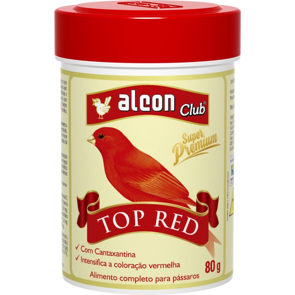Alcon Club Top Red 80g - Canário Vermelho - Eficaz E Seguro