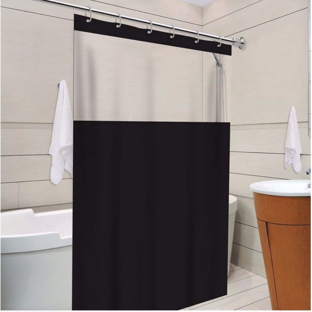 Cortina Para Box Pvc Impermeável Antimofo com Visor