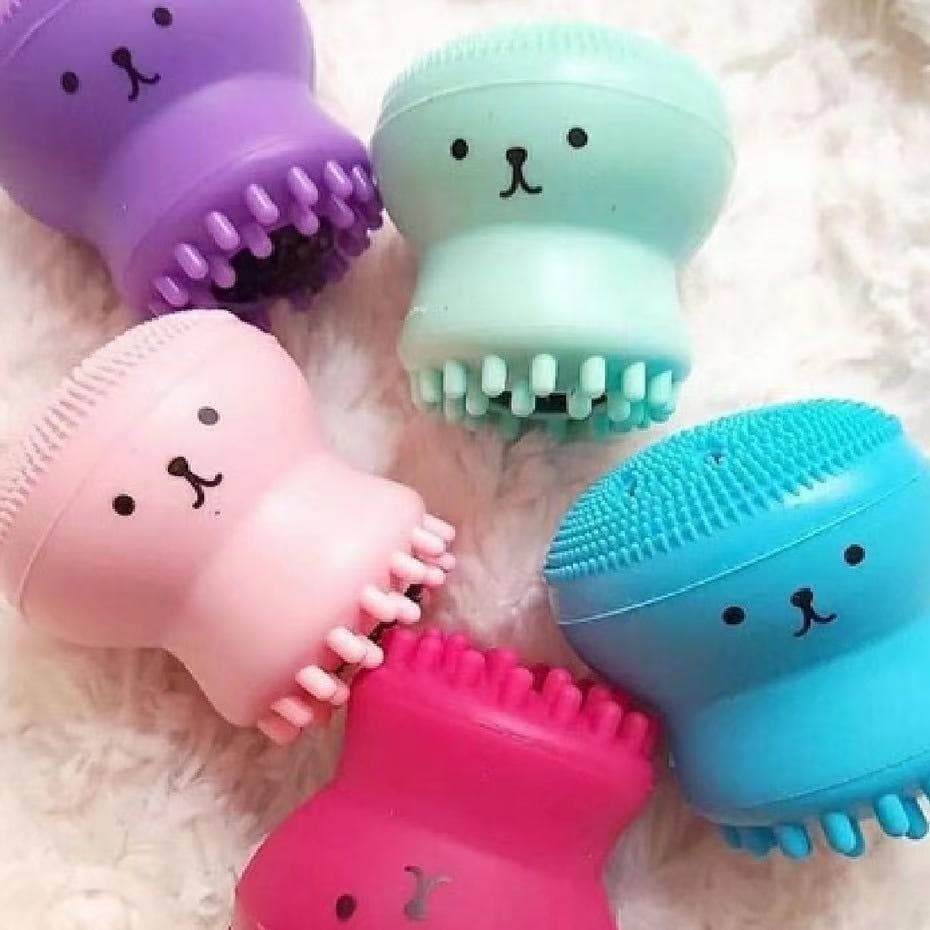 Kit 3 Esponja De Limpeza Facial Esfoliante Massageador Rosto Polvo CORES ENVIADAS ALEATORIAS