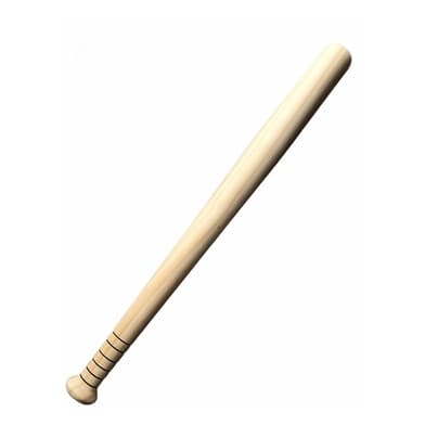 Taco De Beisebol Bastão Madeira Maciça Com Relevo